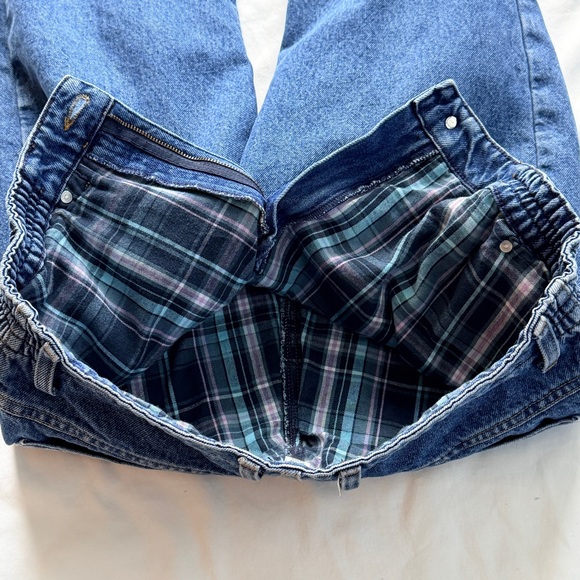 Vintage 90s LL Bean Original Fit / Relaxed Flannel Lined Denim Jeans Size 12 Reg - Picture 5 of 10